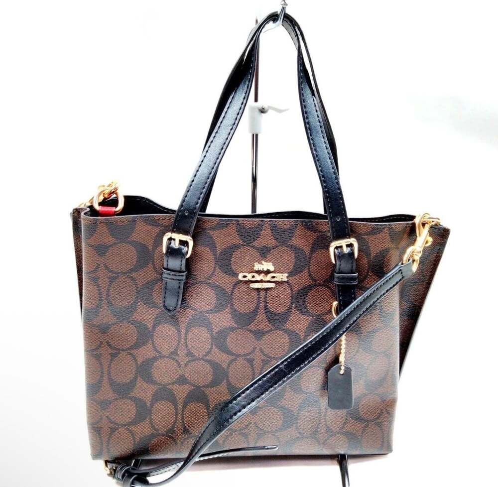 Coach Signature Coated Canvas Carryall Tote Bag
